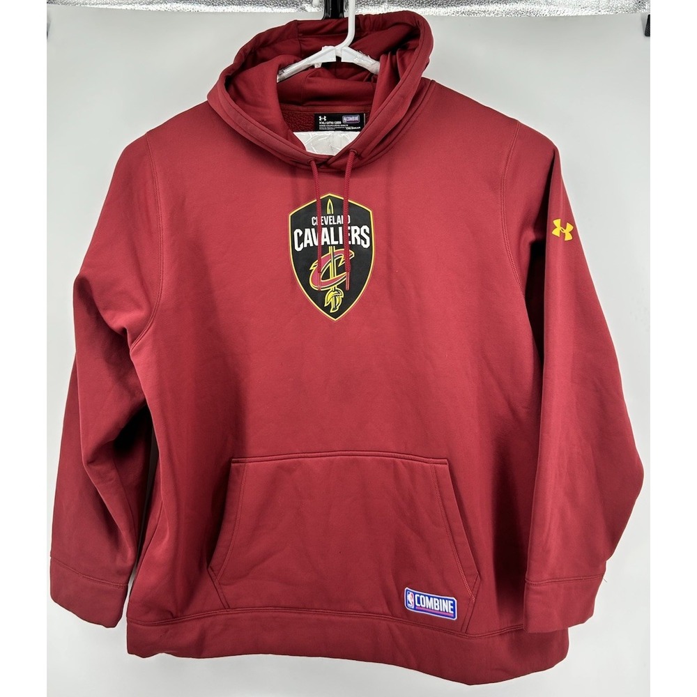 Cleveland Cavaliers NBA Combine Under Armour Hooded Sweatshirt Red‎ Medium